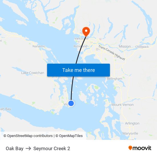 Oak Bay to Seymour Creek 2 map