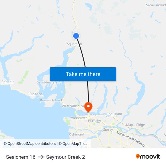 Seaichem 16 to Seymour Creek 2 map
