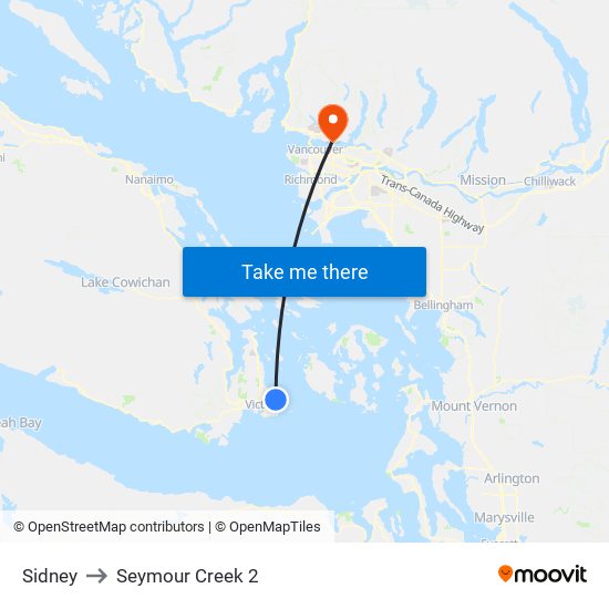 Sidney to Seymour Creek 2 map