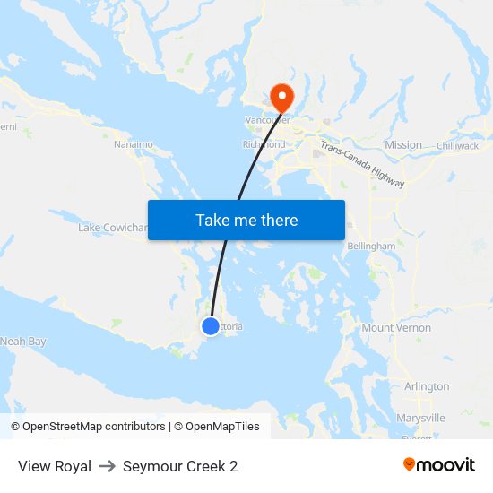 View Royal to Seymour Creek 2 map