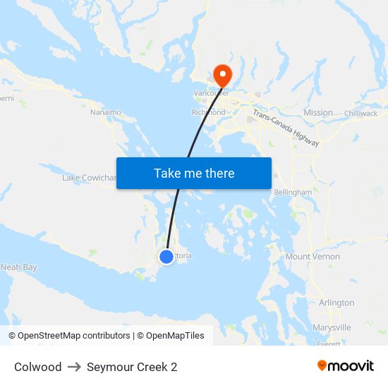 Colwood to Seymour Creek 2 map