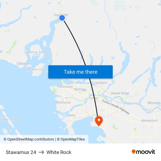 Stawamus 24 to White Rock map