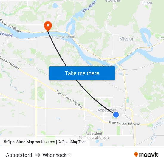 Abbotsford to Whonnock 1 map