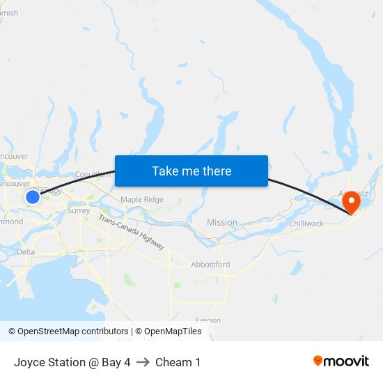 Joyce Station @ Bay 4 to Cheam 1 map