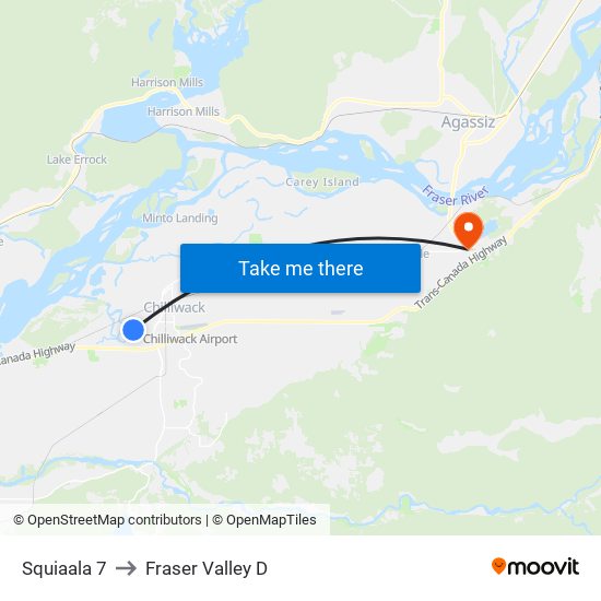 Squiaala 7 to Fraser Valley D map