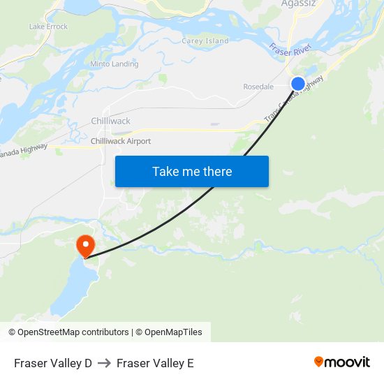 Fraser Valley D to Fraser Valley E map