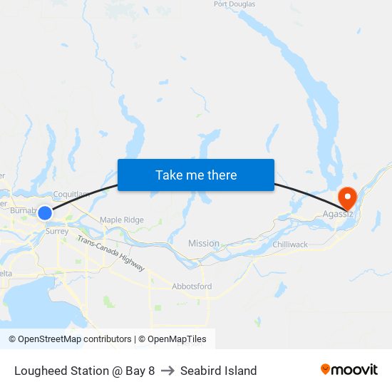 Lougheed Station @ Bay 8 to Seabird Island map