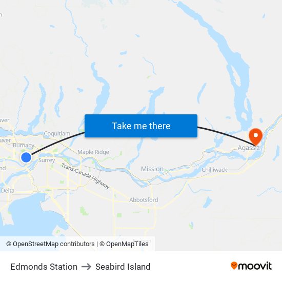 Edmonds Station to Seabird Island map