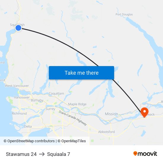 Stawamus 24 to Squiaala 7 map