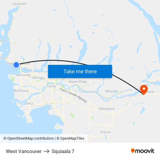 West Vancouver to Squiaala 7 map