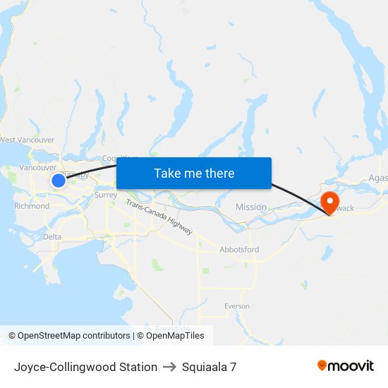 Joyce-Collingwood Station to Squiaala 7 map