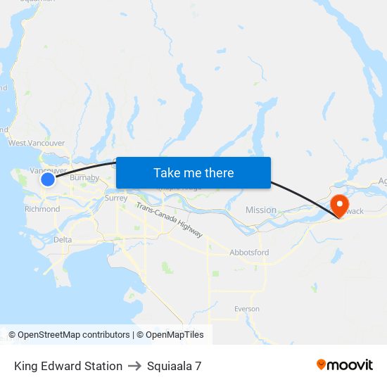 King Edward Station to Squiaala 7 map