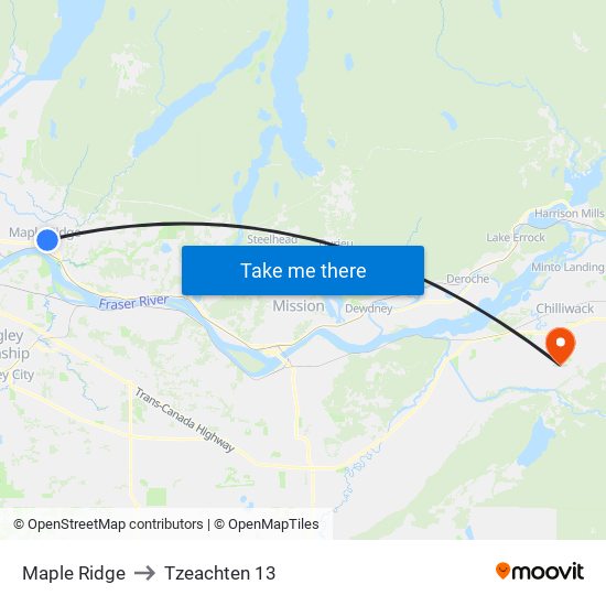 Maple Ridge to Tzeachten 13 map