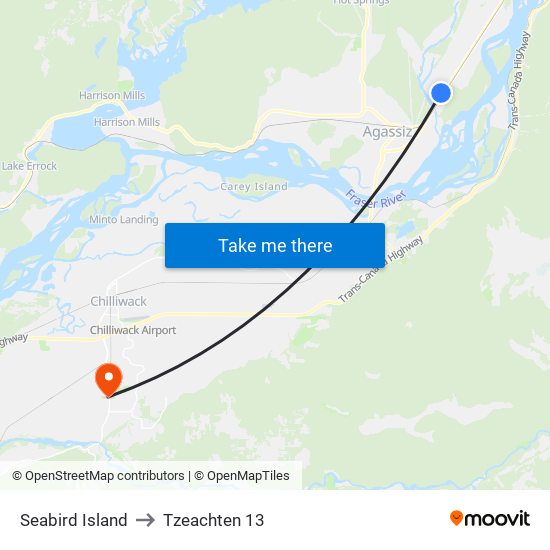 Seabird Island to Tzeachten 13 map