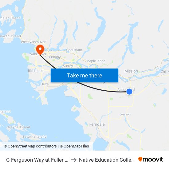 G Ferguson Way at Fuller St to Native Education College map