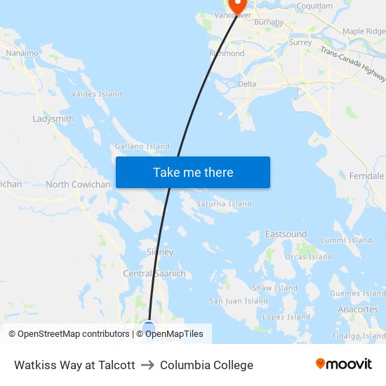 Watkiss Way at Talcott to Columbia College map