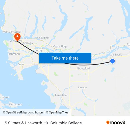 S Sumas & Unsworth to Columbia College map