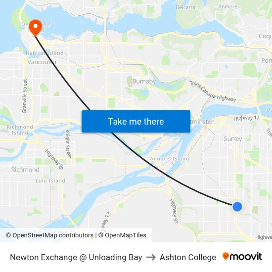 Newton Exchange @ Unloading Bay to Ashton College map