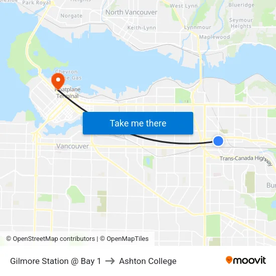 Gilmore Station @ Bay 1 to Ashton College map