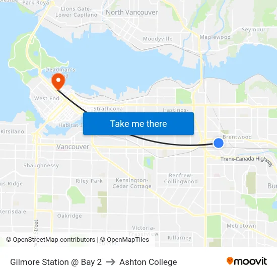 Gilmore Station @ Bay 2 to Ashton College map