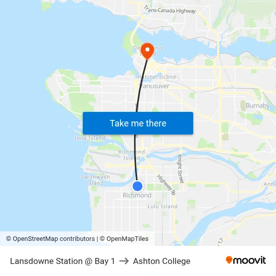Lansdowne Station @ Bay 1 to Ashton College map