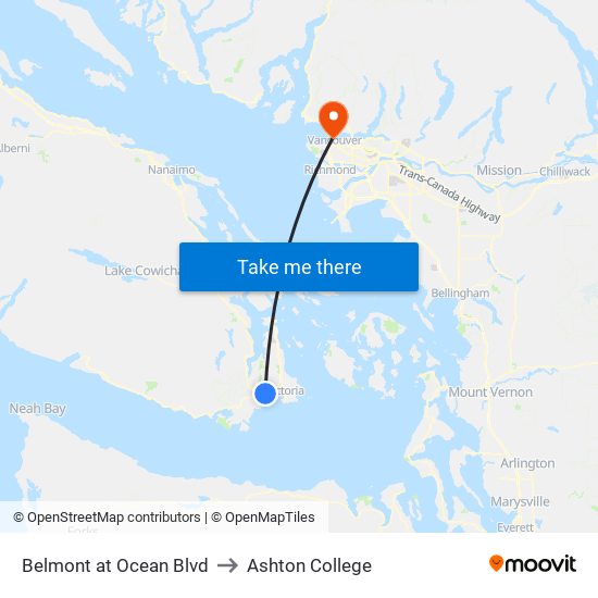Belmont at Ocean Blvd to Ashton College map