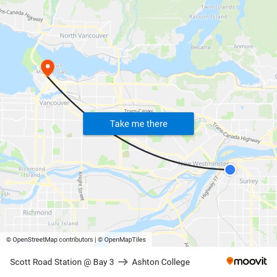 Scott Road Station @ Bay 3 to Ashton College map