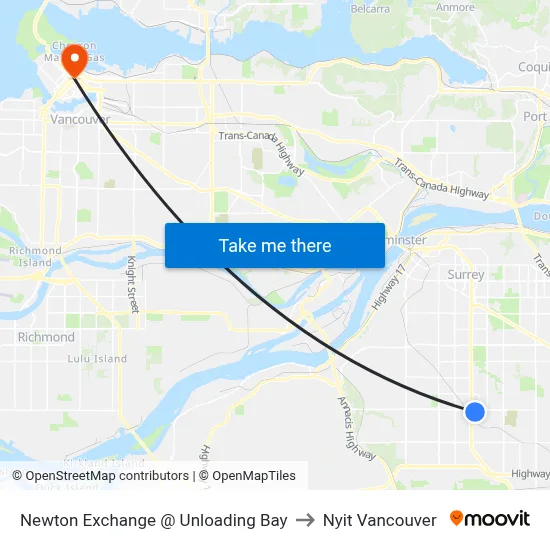 Newton Exchange @ Unloading Bay to Nyit Vancouver map