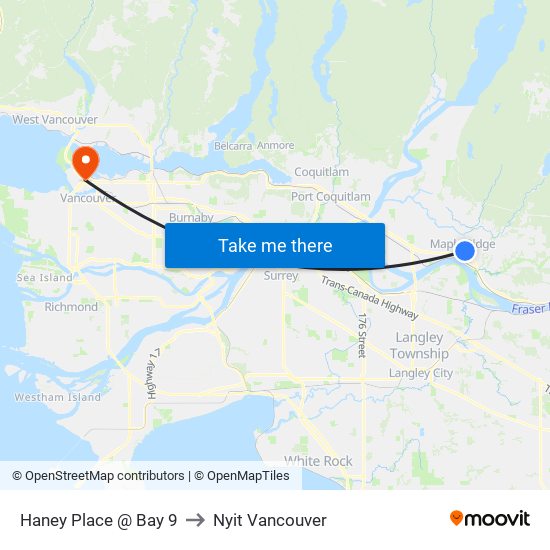 Haney Place @ Bay 9 to Nyit Vancouver map