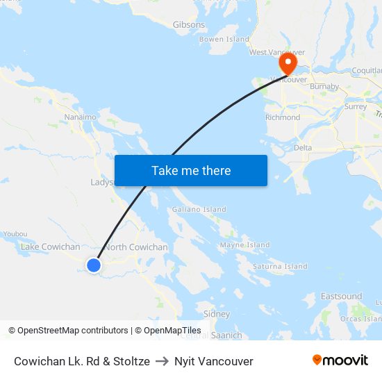 Cowichan Lk. Rd & Stoltze to Nyit Vancouver map