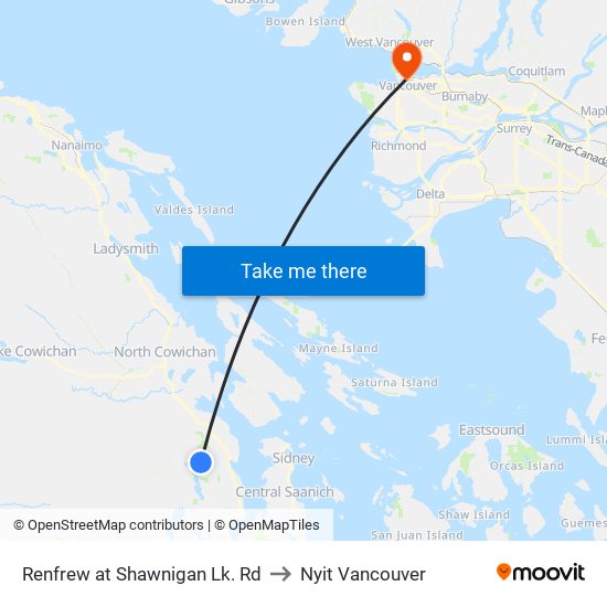 Renfrew at Shawnigan Lk. Rd to Nyit Vancouver map