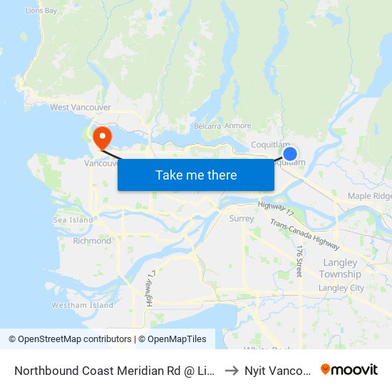 Northbound Coast Meridian Rd @ Lincoln Dr to Nyit Vancouver map