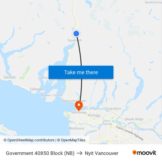 Government 40850 Block (NB) to Nyit Vancouver map