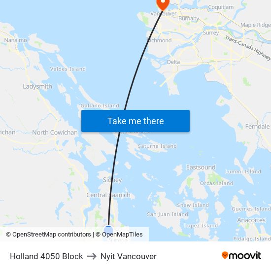 Holland 4050 Block to Nyit Vancouver map