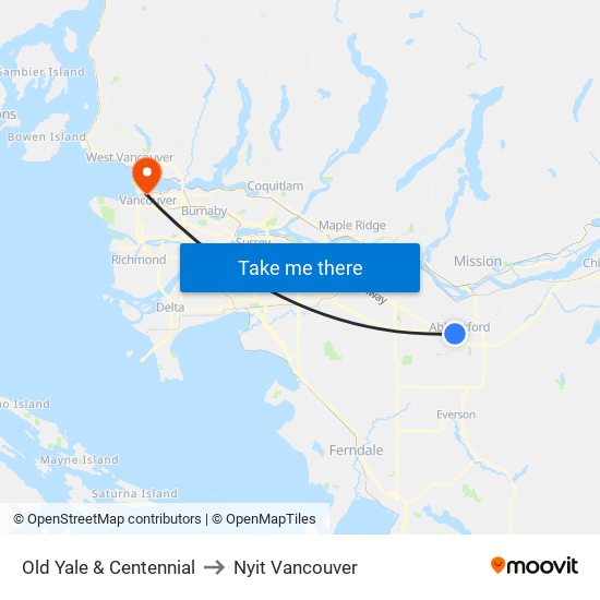Old Yale & Centennial to Nyit Vancouver map