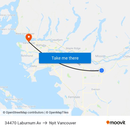 34500 Blk Laburnum Ave to Nyit Vancouver map