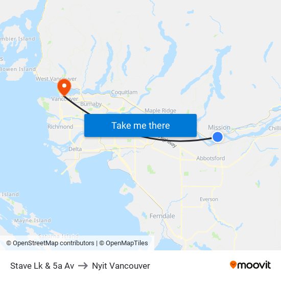 Stave Lk & 5a Av to Nyit Vancouver map