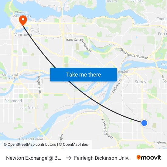 Newton Exchange @ Bay 12 to Fairleigh Dickinson University map