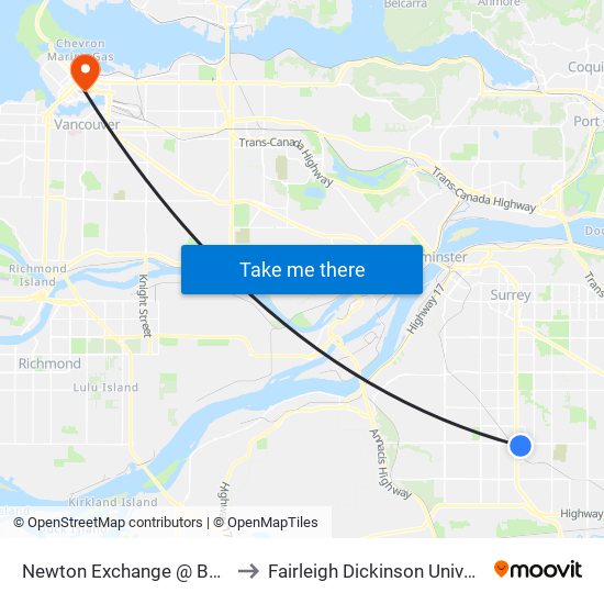 Newton Exchange @ Bay 10 to Fairleigh Dickinson University map