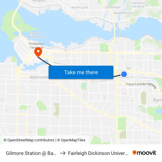 Gilmore Station @ Bay 3 to Fairleigh Dickinson University map