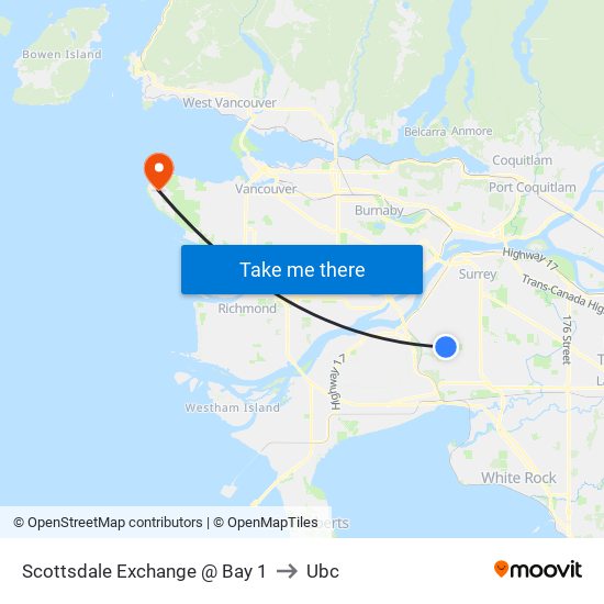 Scottsdale Exchange @ Bay 1 to Ubc map