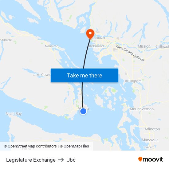 Legislature Exchange to Ubc map