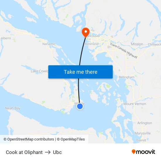 Cook at Oliphant to Ubc map