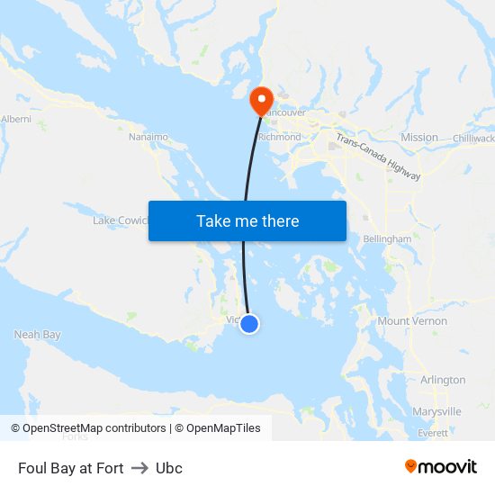 Foul Bay at Fort to Ubc map