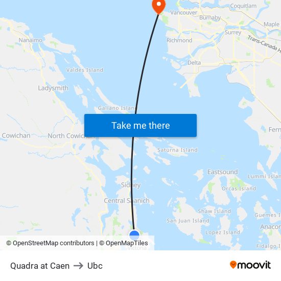 Quadra at Caen to Ubc map