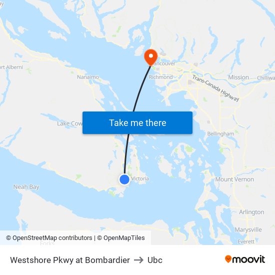 Westshore Pkwy at Bombardier to Ubc map