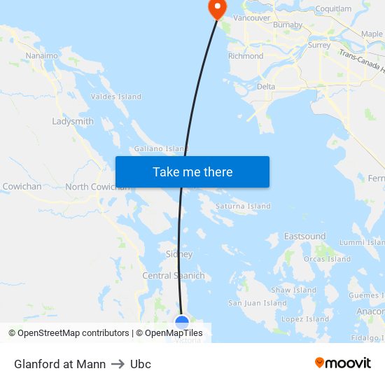 Glanford at Mann to Ubc map