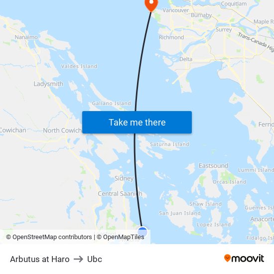 Arbutus at Haro to Ubc map
