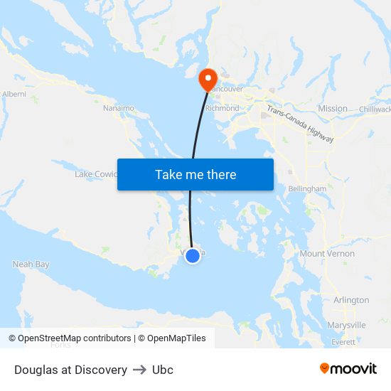 Douglas at Discovery to Ubc map