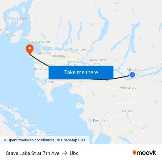 Stave Lk & 7 Av to Ubc map